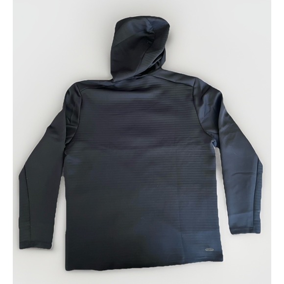 Spyder Men's Full Zip Hoodie Size Large NWT Black Ribbed - Picture 6 of 8